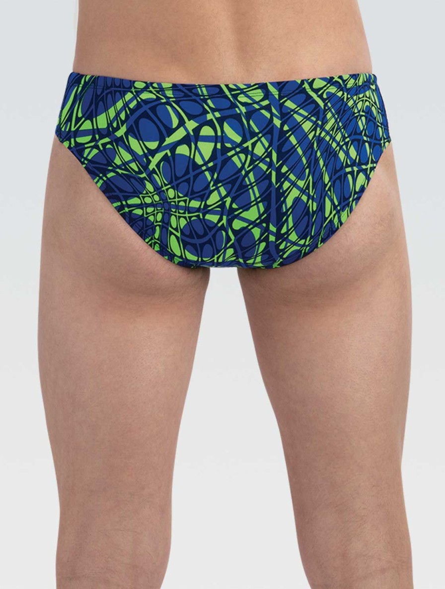 Mænd Dolfin Swimwear Konkurencedragter | Maends Reliance Blue/Green Energy All-Over Racer