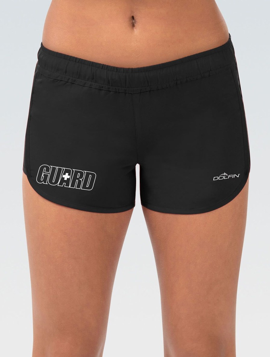 Kvinde Dolfin Swimwear Vægttøj | Women'S Guard Sorte Opvarmningsshorts